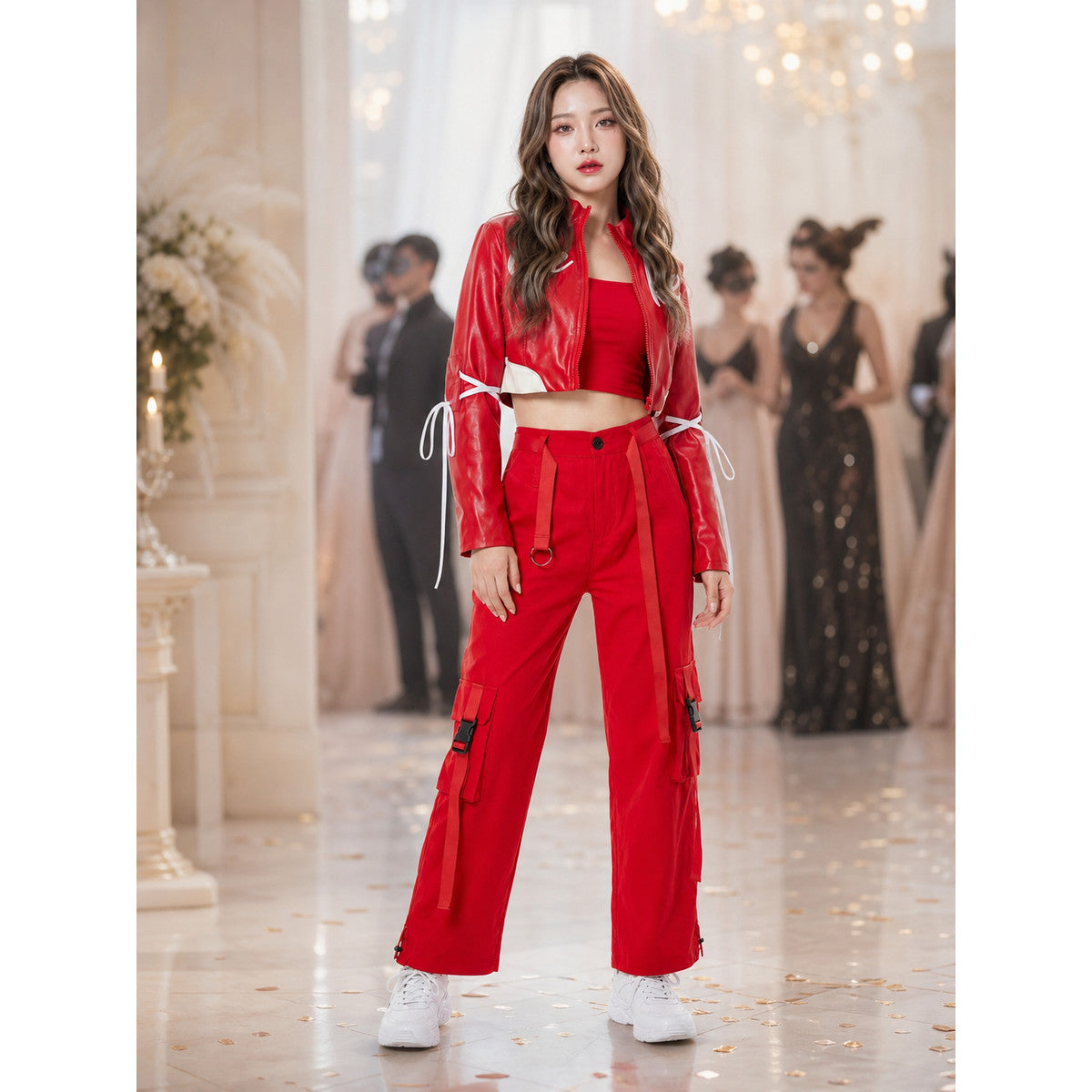 Stage Set: Red Jacket and Pants