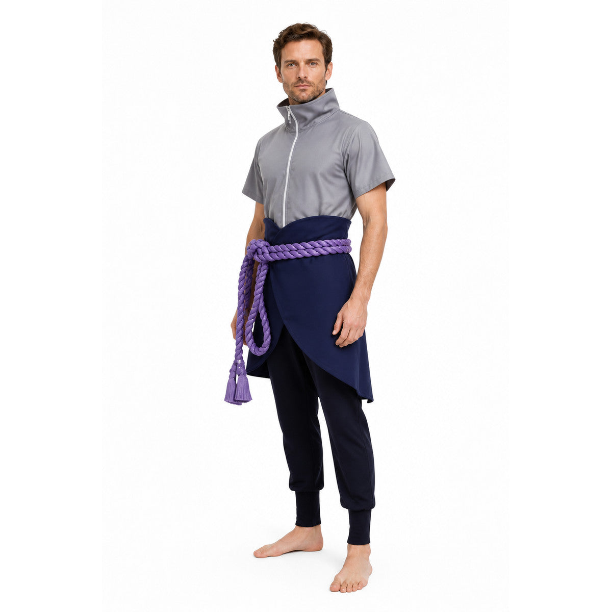 Uchiha Sasuke Cosplay Costume with Asymmetrical Hem Costumes detail