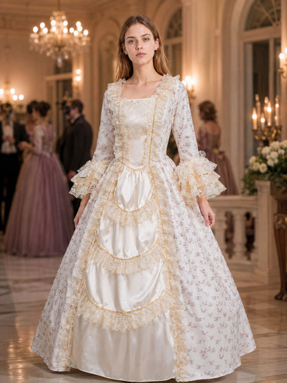 Long Victorian-Style Lace Dress lifestyle view