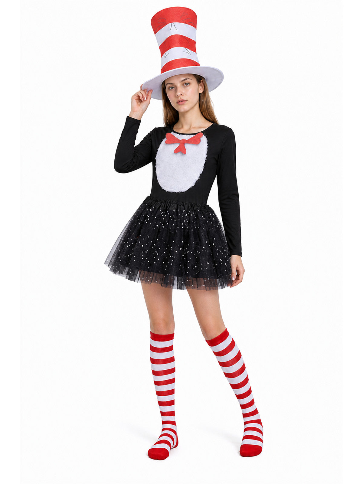 The Cat in the Hat Stage Costume with Hat and Socks