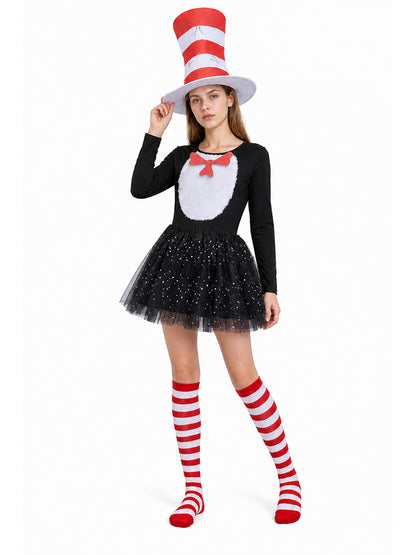 The Cat in the Hat Stage Costume with Hat and Socks