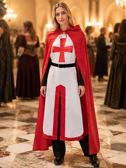 Templar Costume with Red Cape lifestyle view