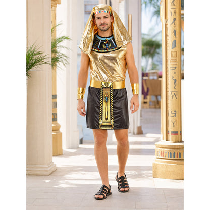 Children's Pharaoh Costume with Collar and Headdress lifestyle