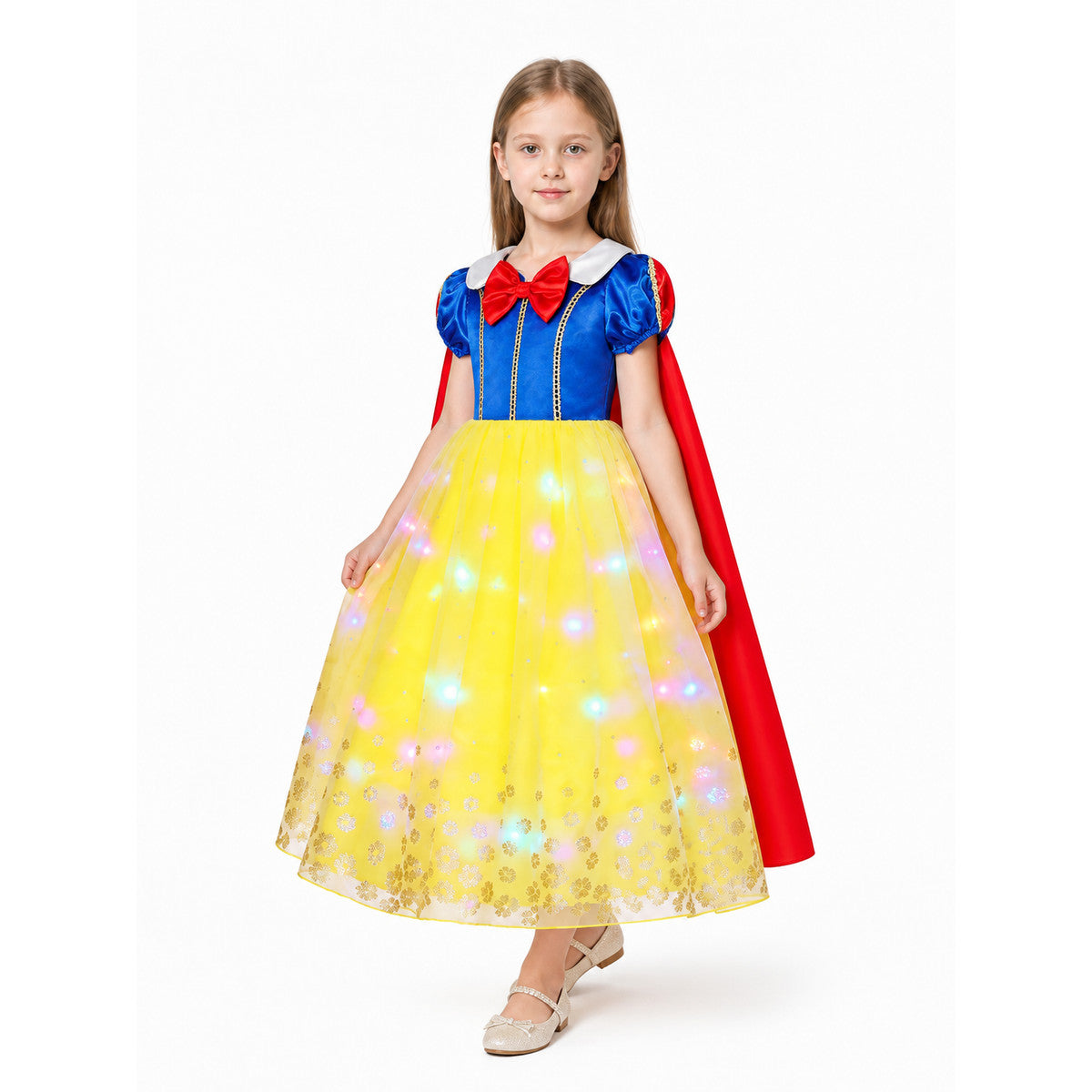 Princess Costume with LED Lights, Cape, and Bow Costume Capes detail