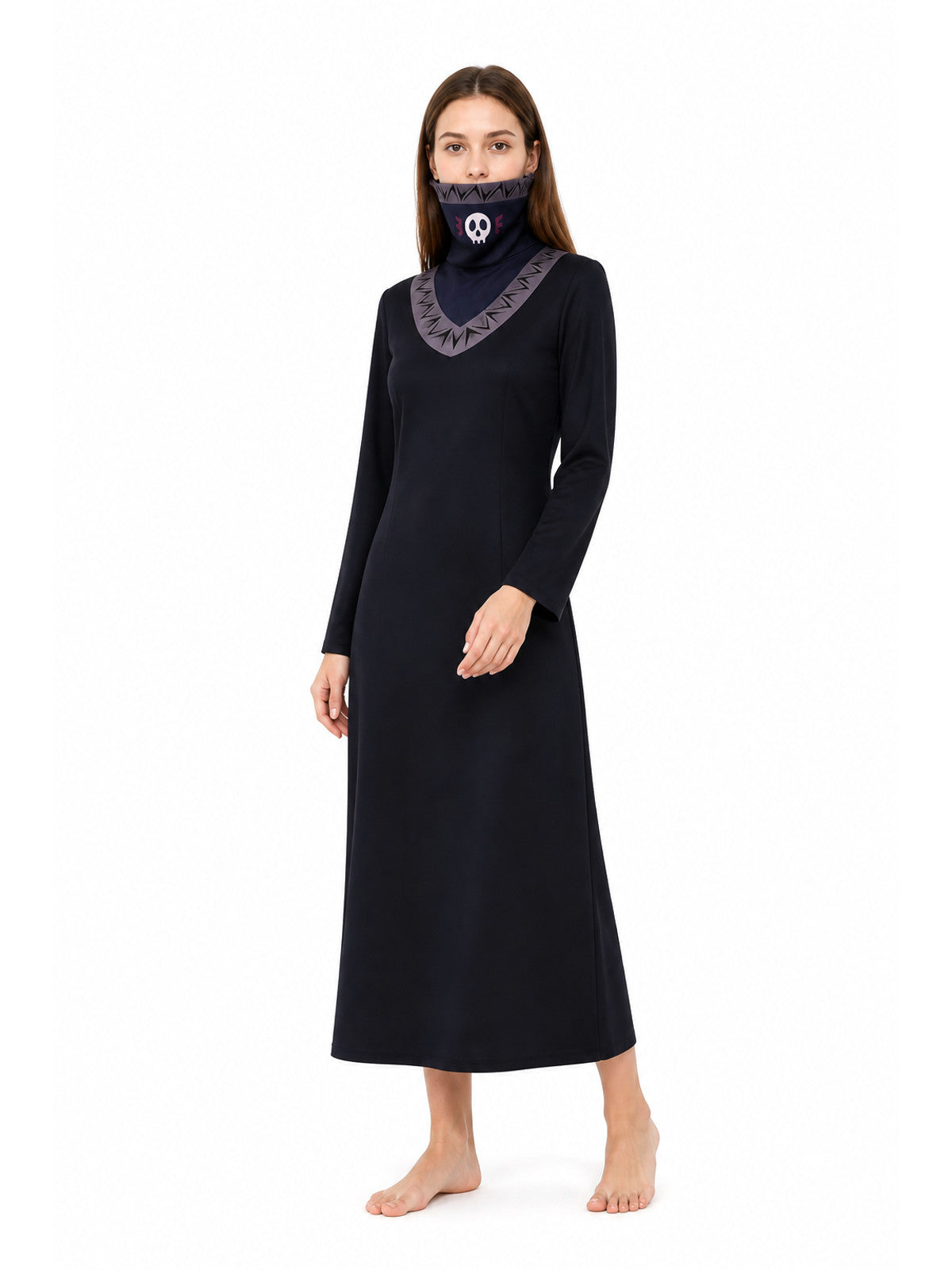 Long Kurapika Cosplay Robe with a High Collar Costumes detail