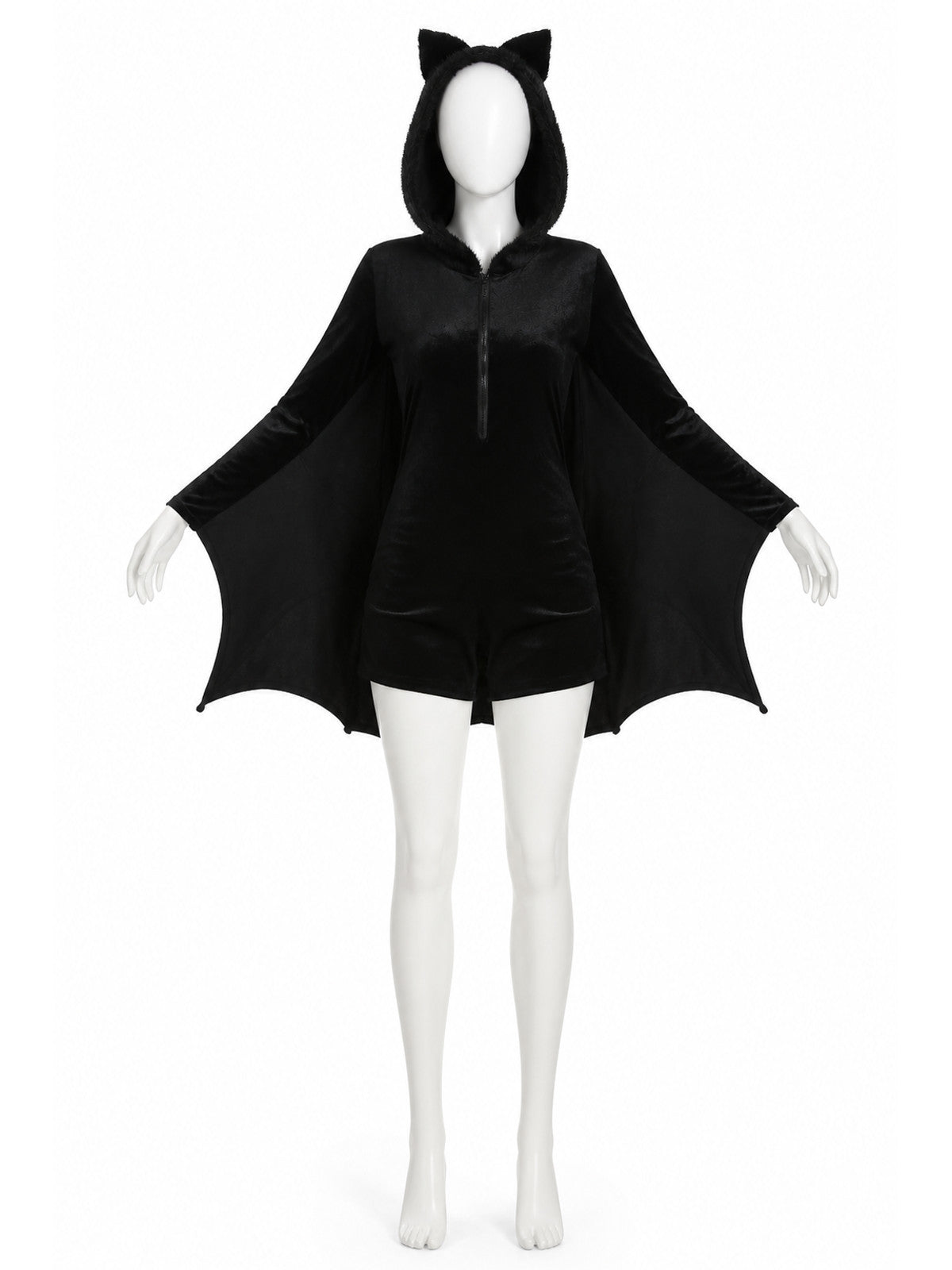 Black Bat Costume with Wings and Hood Costumes detail