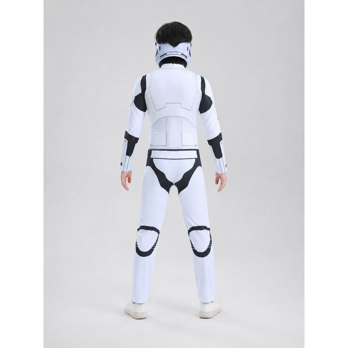 White Futuristic Soldier Cosplay Costume lifestyle