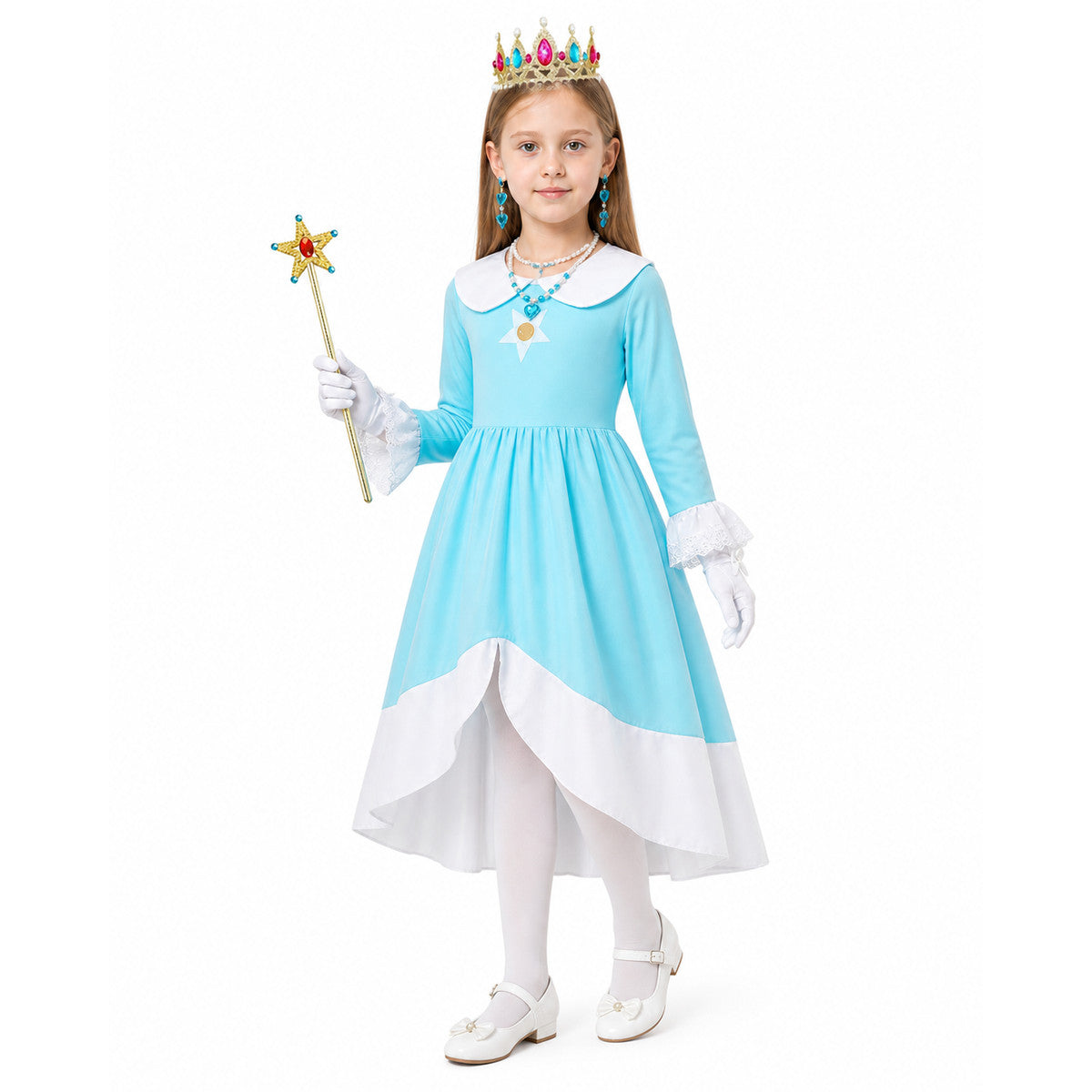Princess Costume with Dress, Crown, and Wand Costume Dresses detail