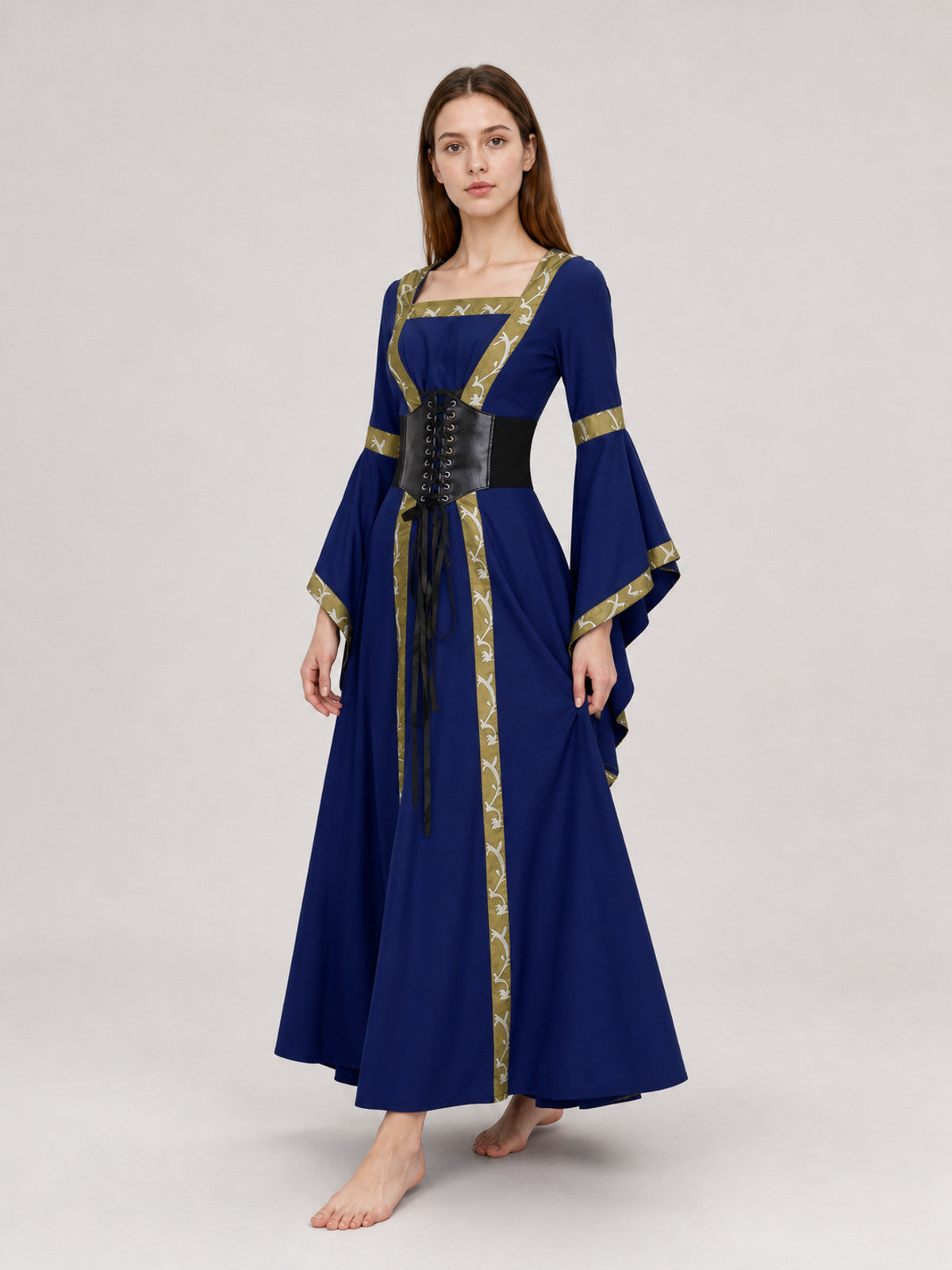 Medieval Fantasy Hooded Dress
