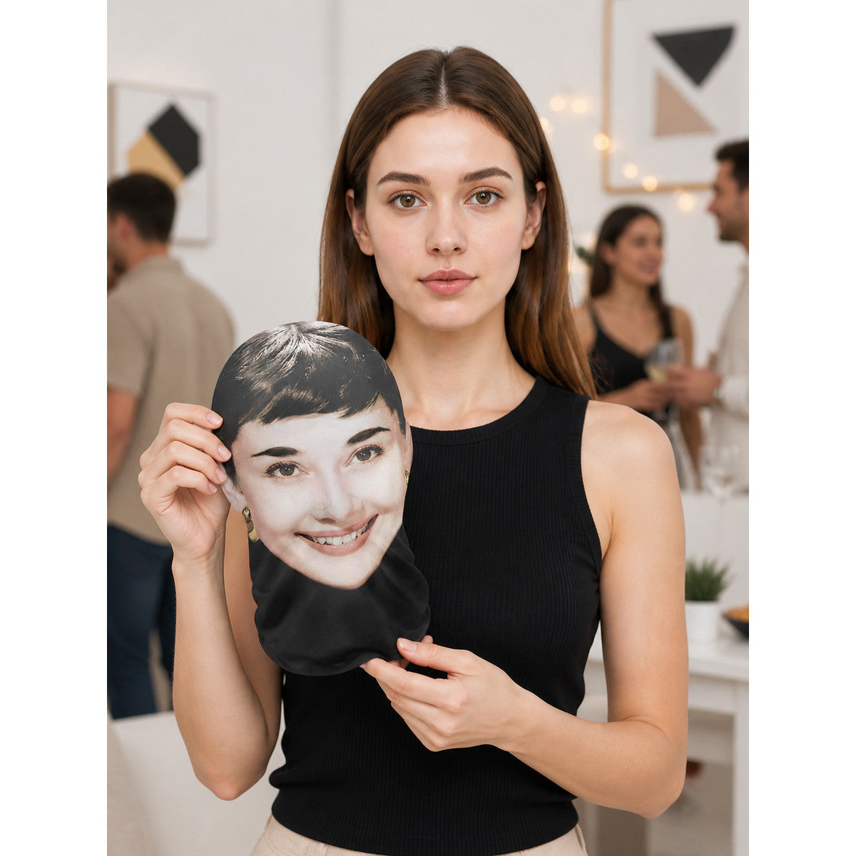 Realistic Face Cosplay Mask for Halloween lifestyle view