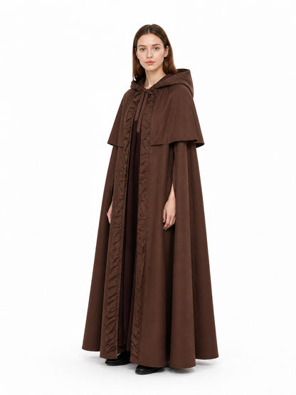Hooded cloak with front ties Costume Capes detail