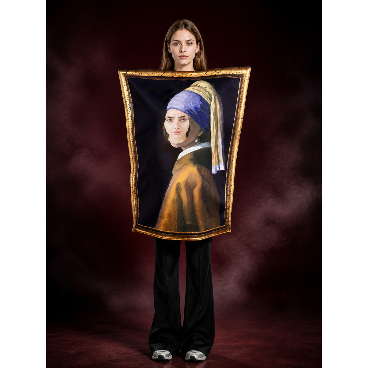 Mona Lisa Costume Jumpsuit, Vintage Renaissance Halloween Outfit main product view