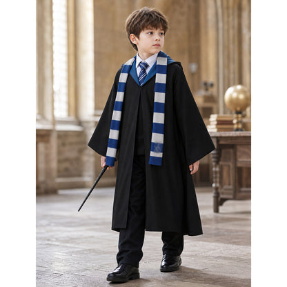 Wizard Costume with Robe, Hat, Glasses, and Scarf lifestyle view