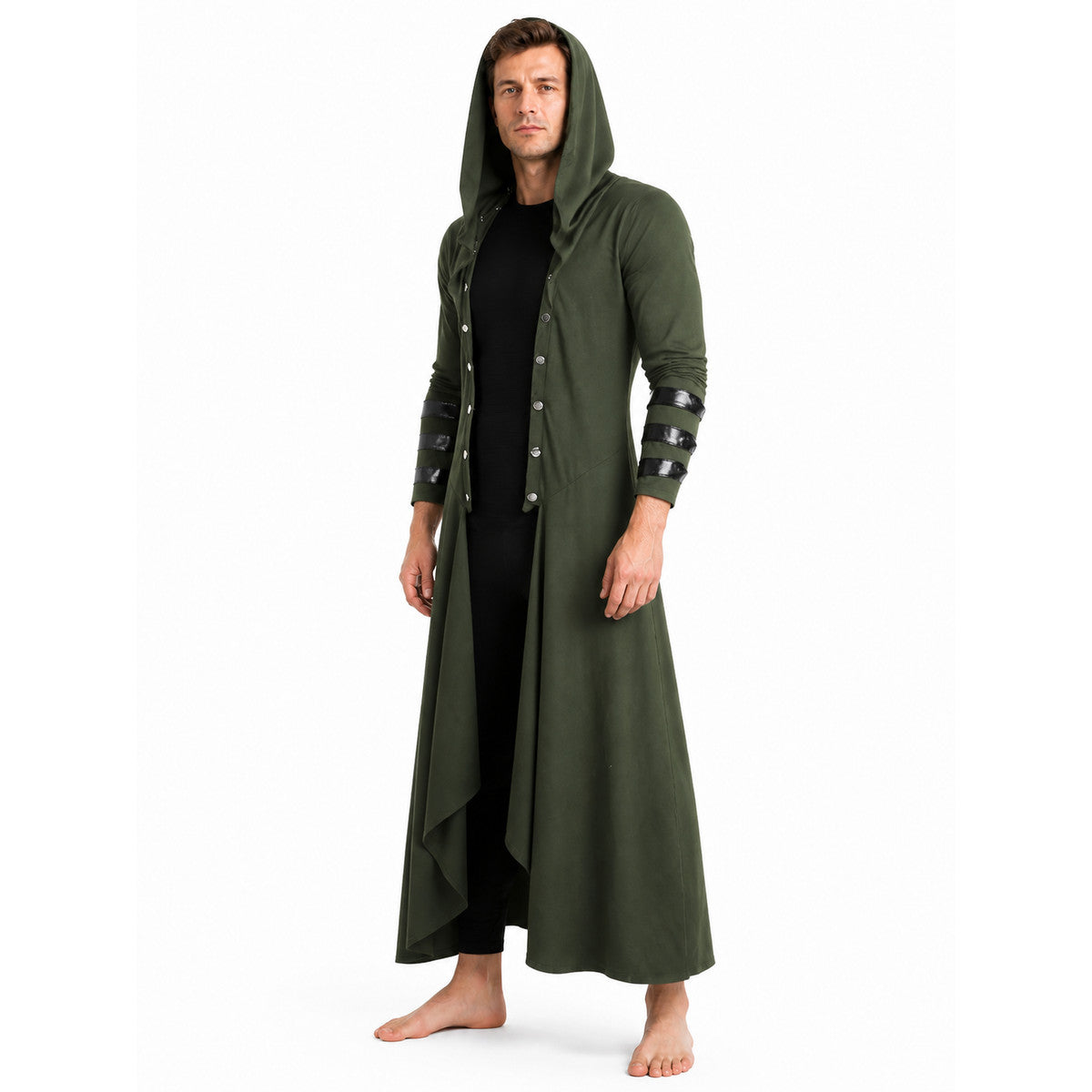 Gothic Hooded Coat with Buttons product detail