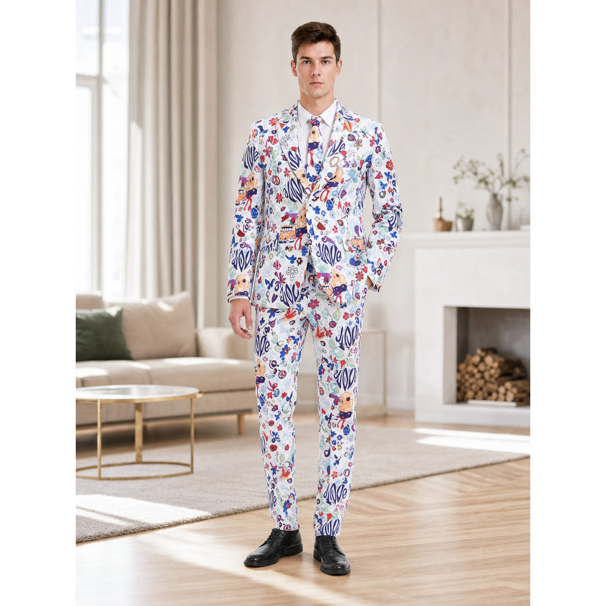 Printed Party Suit, Jacket and Pants lifestyle