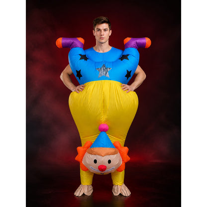 Adult Inflatable Upside Down Clown Costume, Halloween Outfit main product view