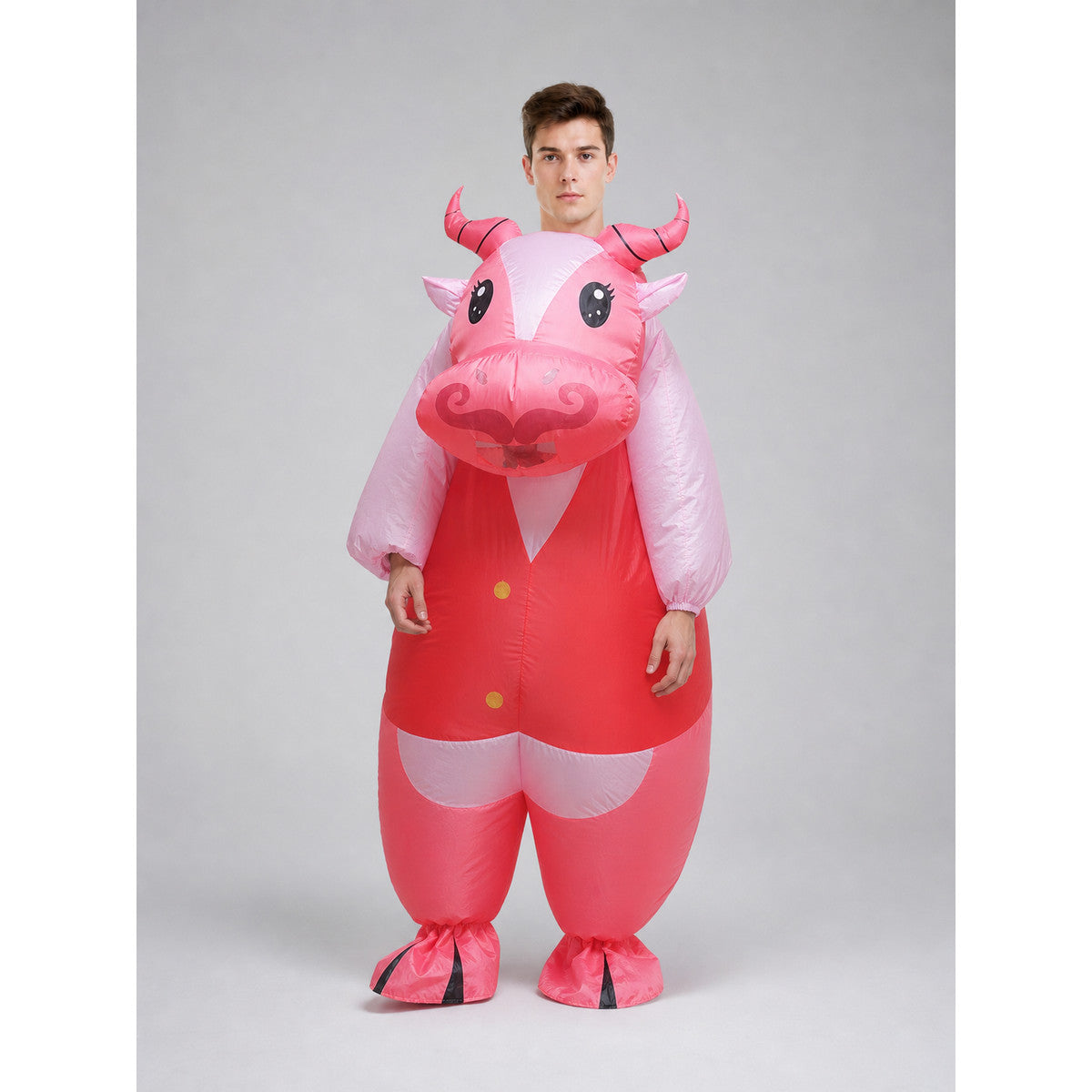 Inflatable Bull Costume with Horns for Parties Costumes detail