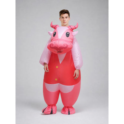 Inflatable Bull Costume with Horns for Parties Costumes detail