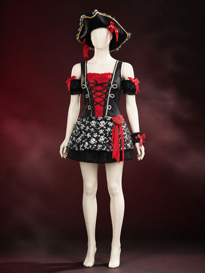 Halloween Pirate Costume with Short Skirt main product view