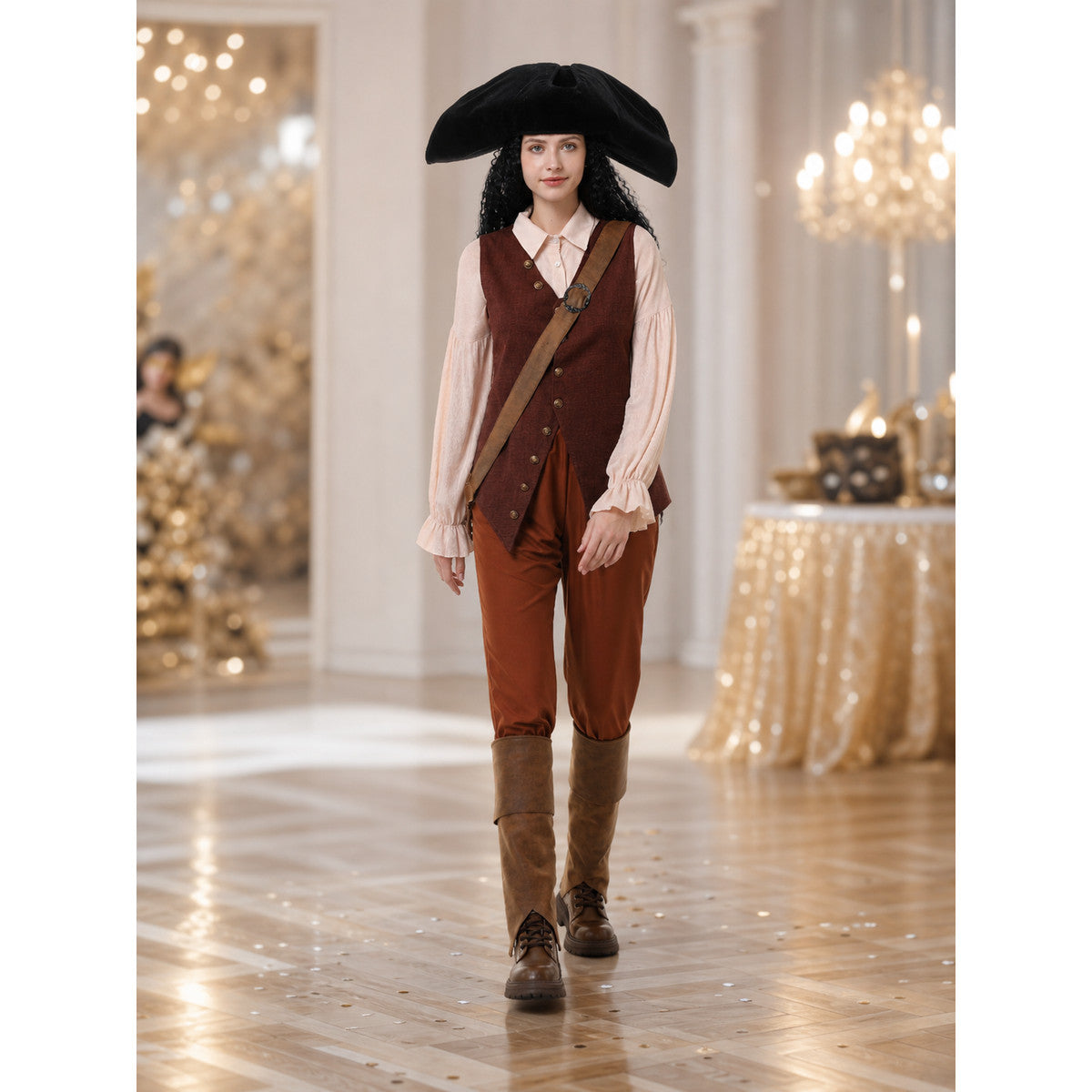 Pirate Costume with Vest and Hat