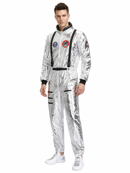 Silver Astronaut Jumpsuit for Cosplay Costumes detail