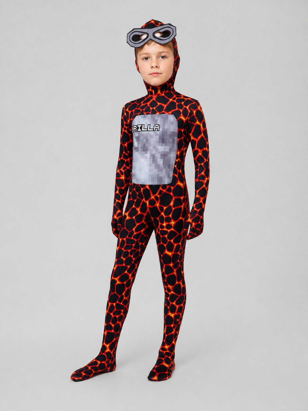 Lava Gorilla One-Piece Jumpsuit Costume for Cosplay Costumes detail