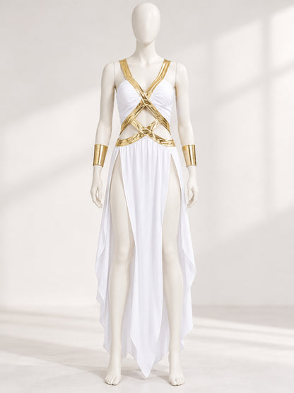 Egyptian Carnival Costume with Gold-Colored Trim lifestyle view