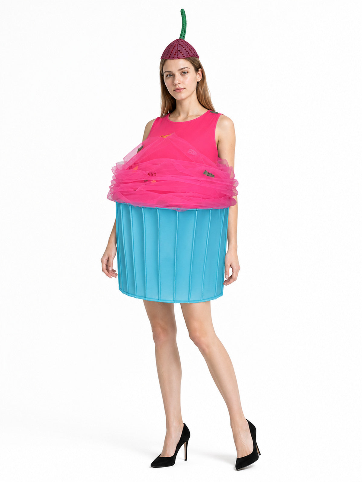 Cupcake Costume with Pink Frosting and Blue Cup