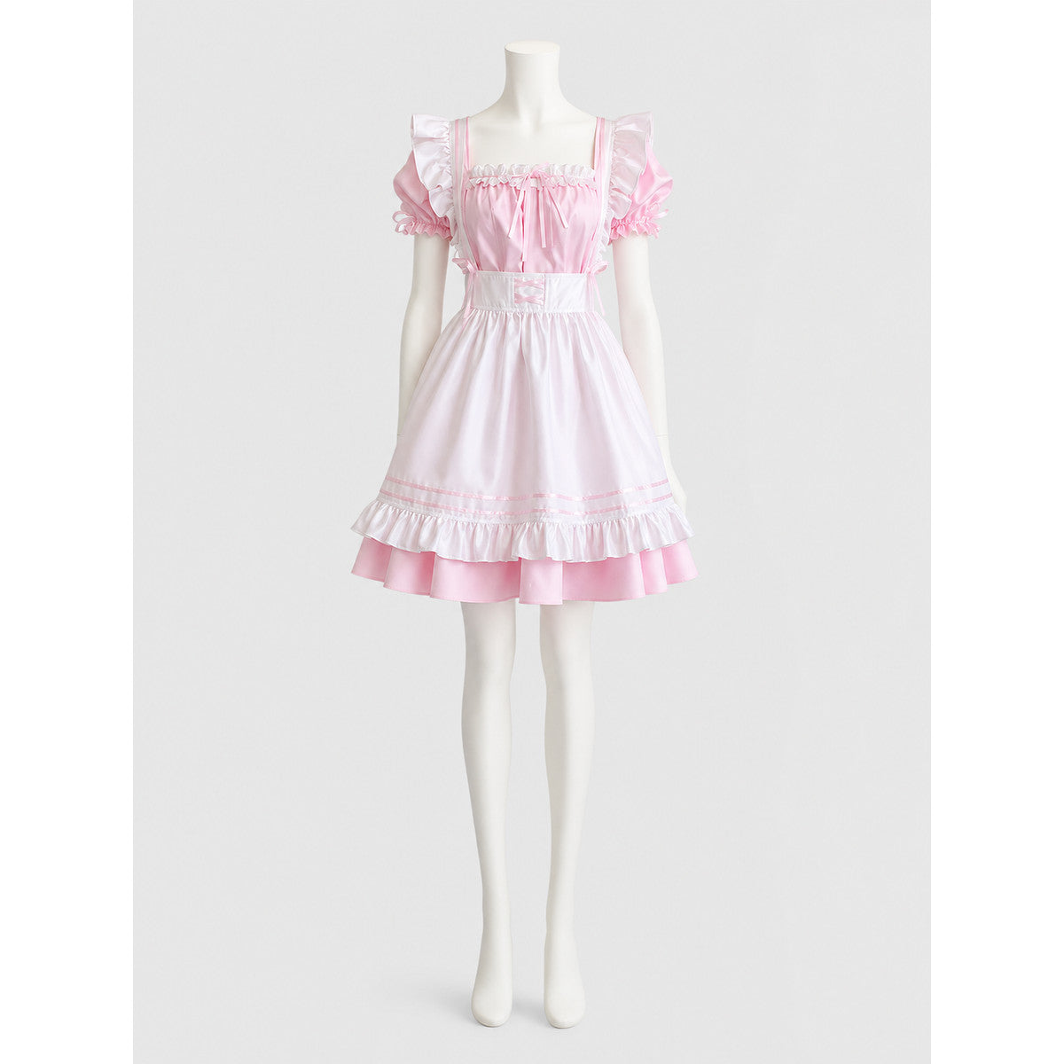 Lolita Dress with Apron and Tiered Ruffles
