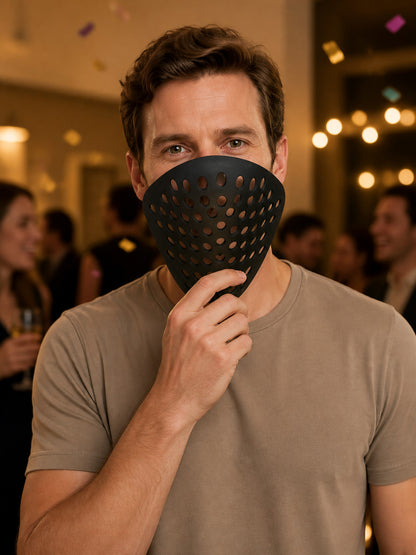 Black Spider-Man Head Mask for Cosplay lifestyle view