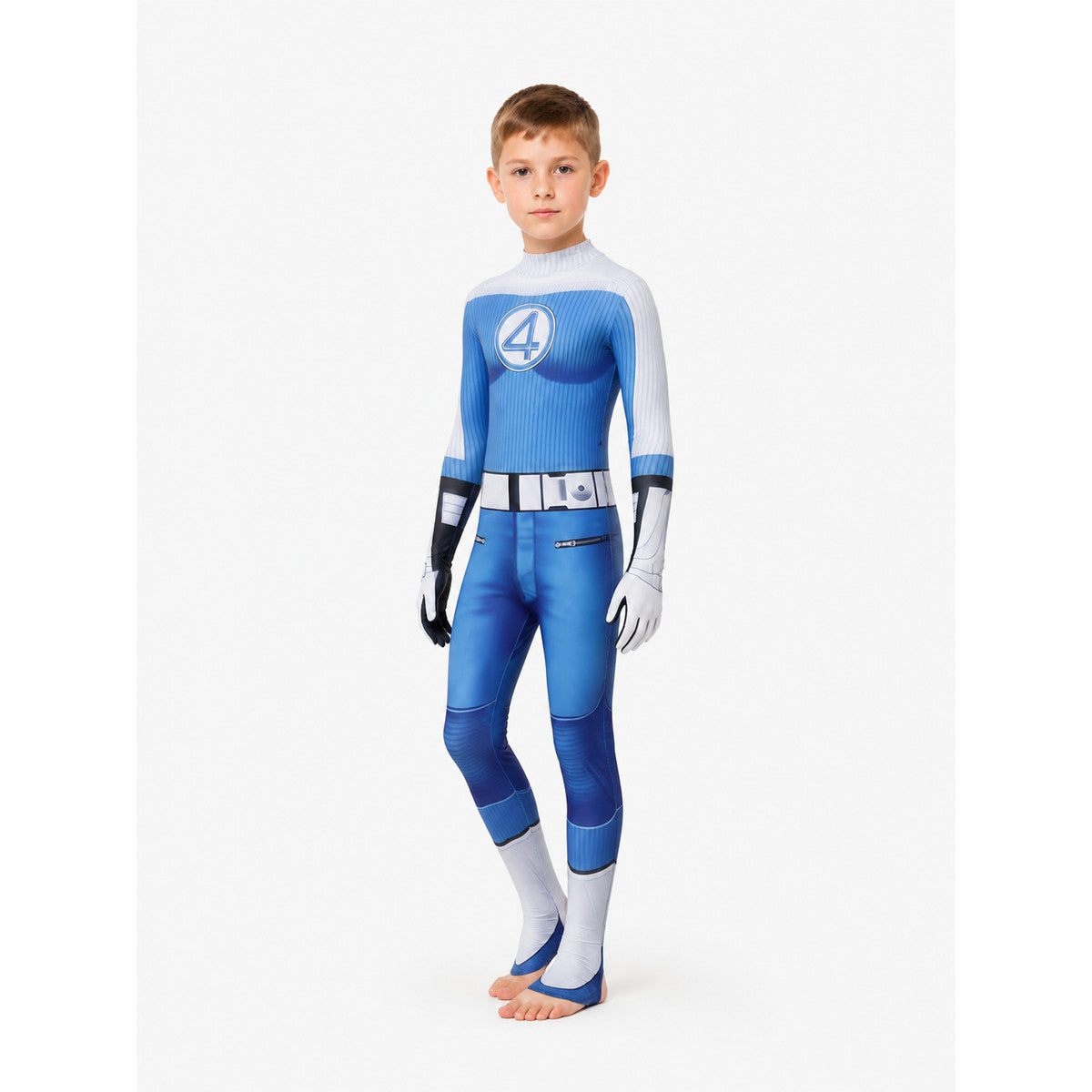 Fantastic Four Number 4 Jumpsuit for Cosplay Costumes detail