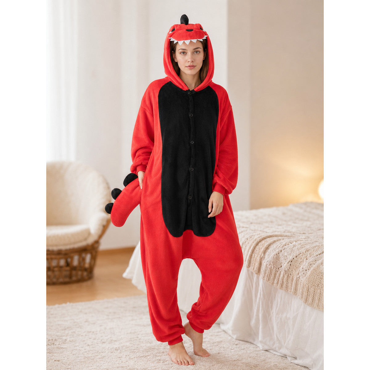 Red Hooded Dinosaur Costume lifestyle