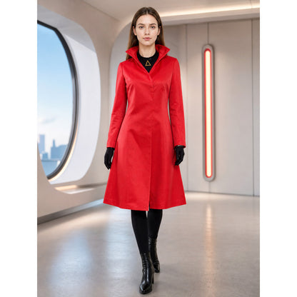 Red Long Hooded Coat for Cosplay