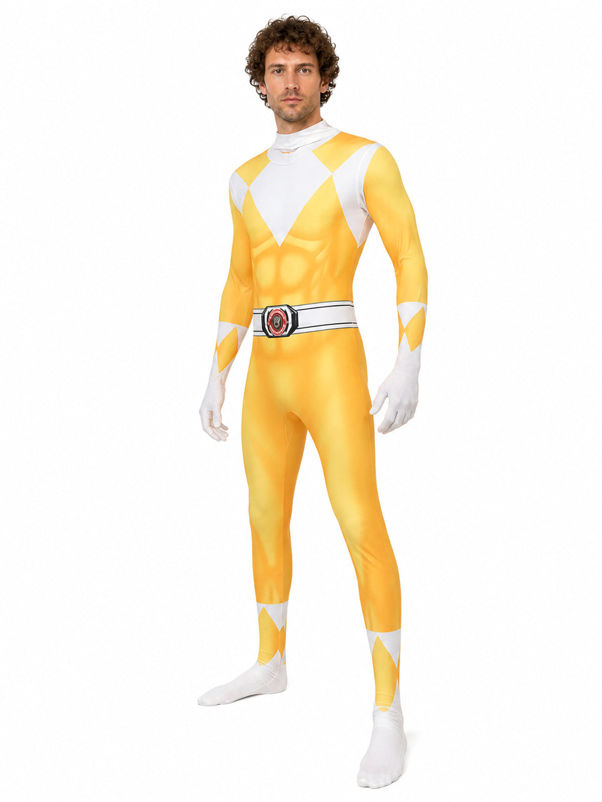 One-Piece Orange Cosplay Costume with Mask Costume Masks detail