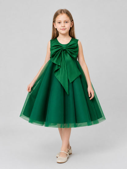 Bow Tutu Dress for a Flower Girl at a Wedding