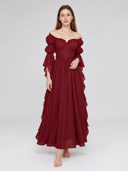 Long Vintage-Style Evening Dress