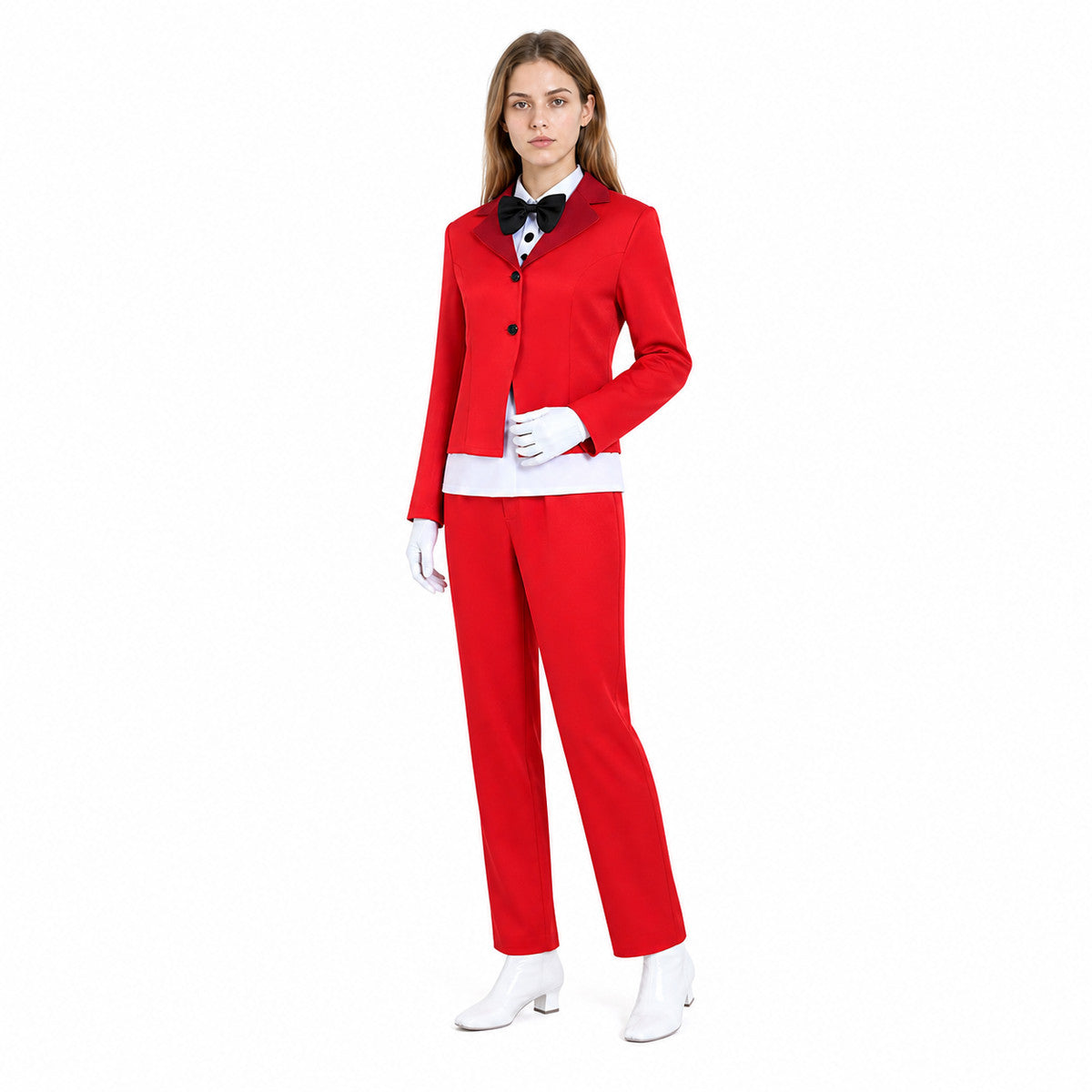 Hazbin Hotel Cosplay Costume, Red with Bow Tie, for Halloween Costume Accessories detail