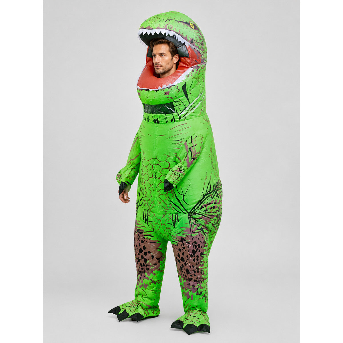 Tyrannosaurus Costume with Open Mouth for Halloween side view