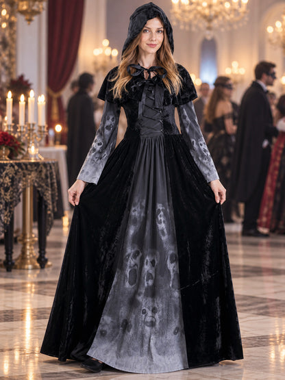 Vampire Costume with Black Dress and Hat