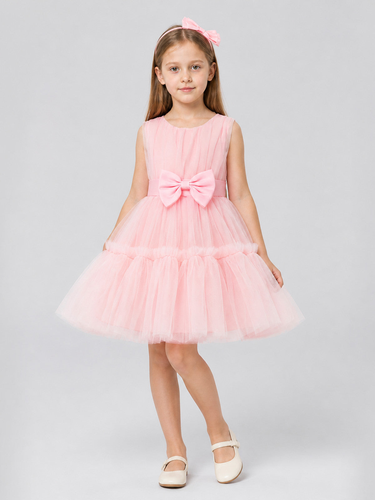 Holiday Tulle Tutu Dress with Bow Costume Dresses detail