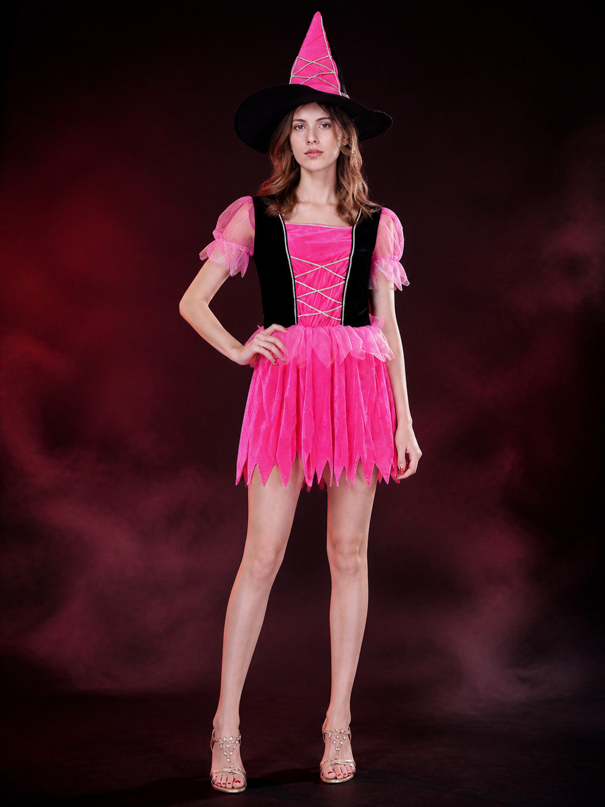 Witch Costume 893 with Hat and Corset for Halloween main product view