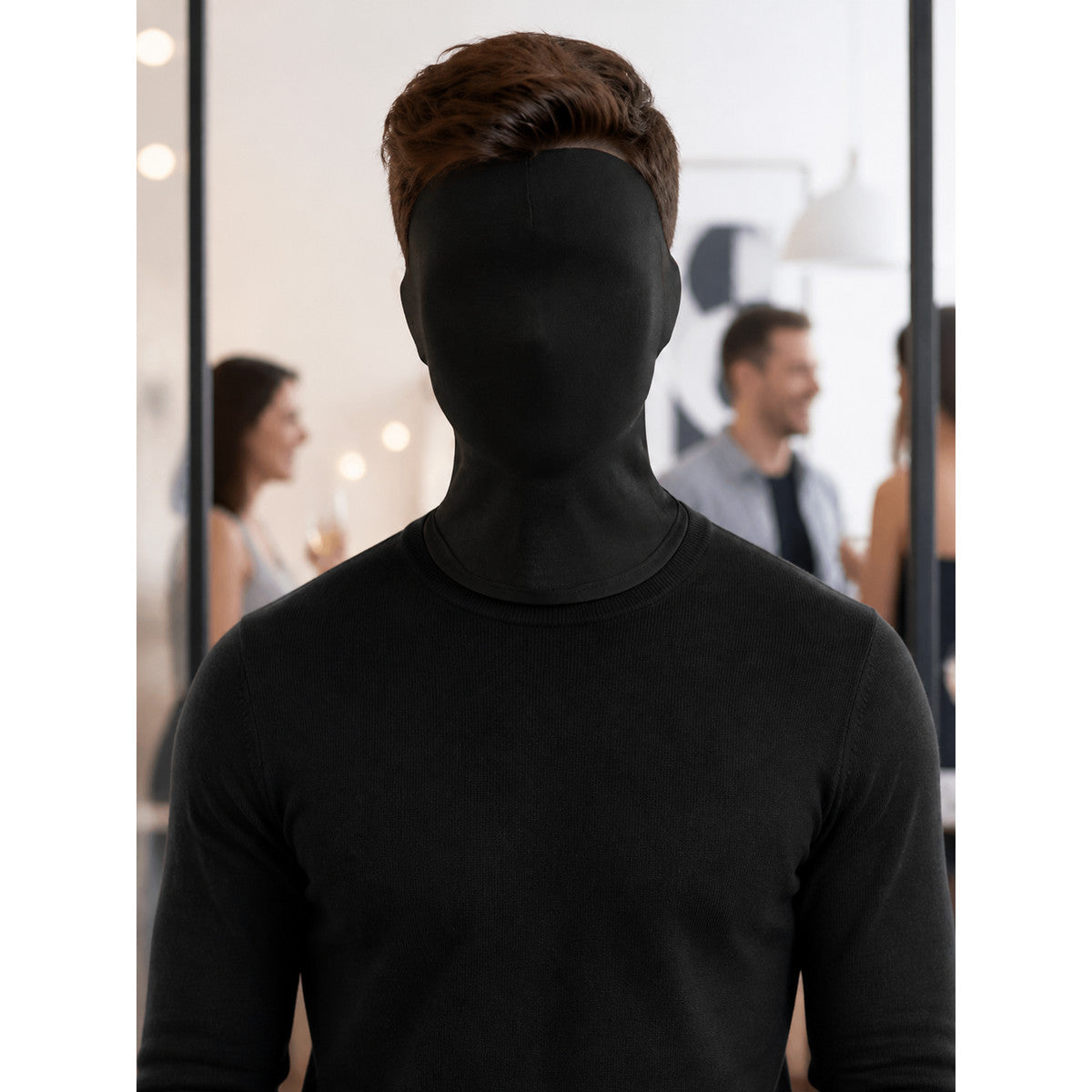 Black Carnival Mask for Halloween and Cosplay lifestyle view