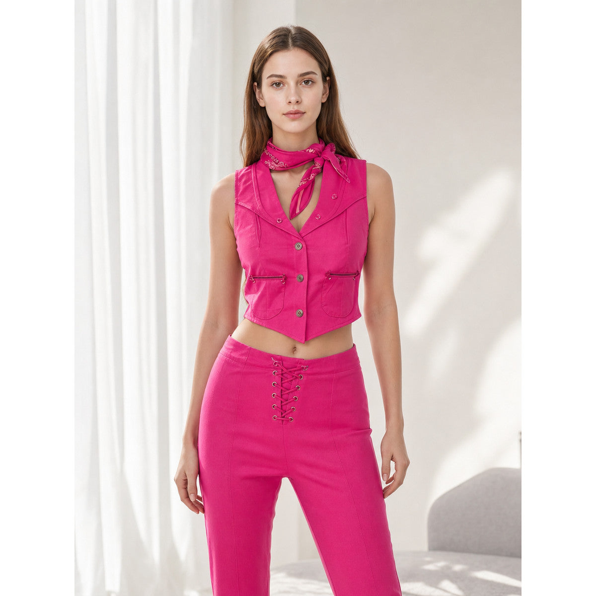 Pink Cowboy Party Costume lifestyle view