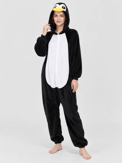 Hooded Kigurumi Pajama with Yellow Beak