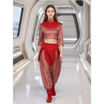 Avatar Cosplay Costume with Cape and Arm Warmers