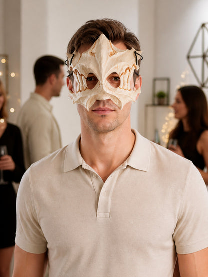 Carnival Skull Mask with Bones for Halloween and Cosplay lifestyle view