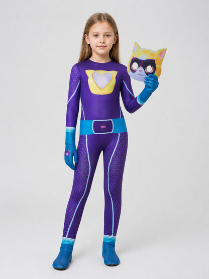 SuperKitties Cat Superhero Carnival Costume Jumpsuit