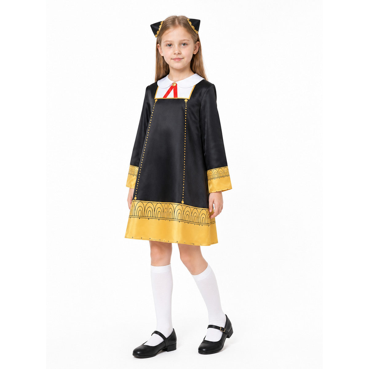 Anya Forger Cosplay Costume with Dress and Accessories Costume Dresses detail