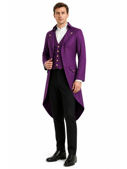Men's Retro-Punk Tailcoat with Gold Buttons product detail