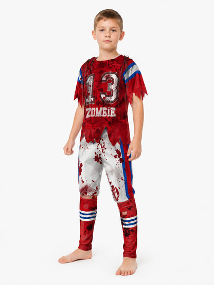 Zombie Sports Costume with Blood Print, Number 13 Costumes detail